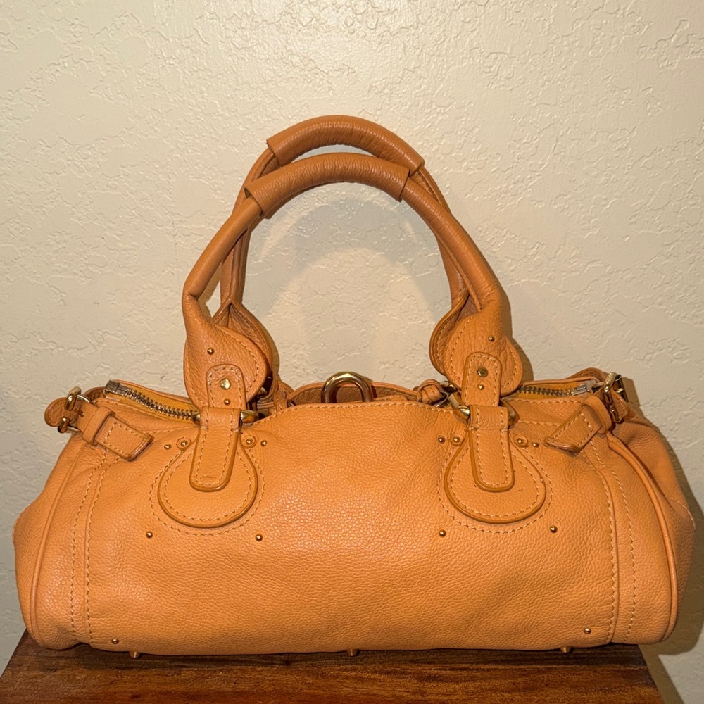 Chloe Tan Paddington Leather Satchel Bag - Picture 8 of 16